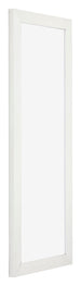 Mura MDF Bilderrahmen 25x75cm Weiß Gewischt Vorne Schrag | Yourdecoration.at