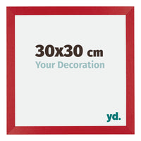 Mura MDF Bilderrahmen 30x30cm Rot Vorne Messe | Yourdecoration.at