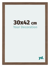 Mura MDF Bilderrahmen 30x42cm Nussbaum Dunkel Vorne Messe | Yourdecoration.at