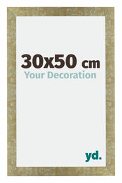 Mura MDF Bilderrahmen 30x50cm Gold Antik Vorne Messe | Yourdecoration.at