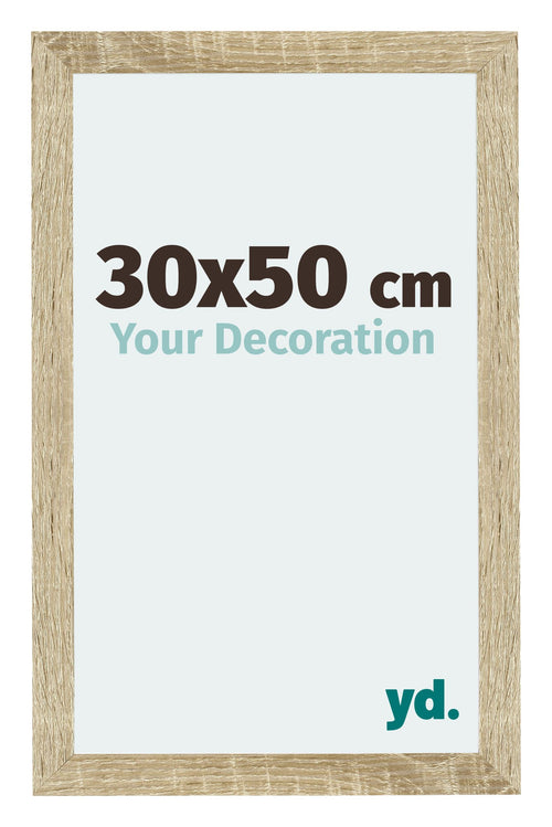 Mura MDF Bilderrahmen 30x50cm Sonoma Eiche Vorne Messe | Yourdecoration.at