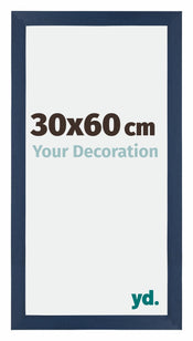 Mura MDF Bilderrahmen 30x60cm Dunkelblau Gewischt Vorne Messe | Yourdecoration.at