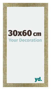Mura MDF Bilderrahmen 30x60cm Gold Antik Vorne Messe | Yourdecoration.at
