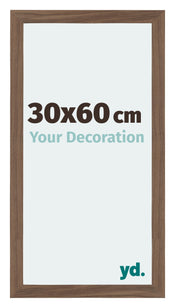 Mura MDF Bilderrahmen 30x60cm Nussbaum Dunkel Vorne Messe | Yourdecoration.at
