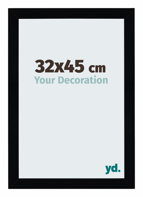 Mura MDF Bilderrahmen 32x45cm Schwarz Hochglanz Vorne Messe | Yourdecoration.at