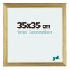 Mura MDF Bilderrahmen 35x35cm Gold Glanz Vorne Messe | Yourdecoration.at