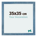 Mura MDF Bilderrahmen 35x35cm Hell Blau Geveegd Vorne Messe | Yourdecoration.at