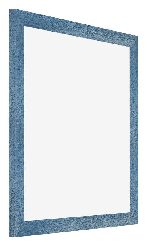 Mura MDF Bilderrahmen 35x35cm Hell Blau Geveegd Vorne Schrag | Yourdecoration.at