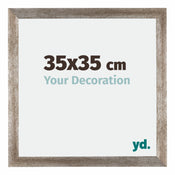 Mura MDF Bilderrahmen 35x35cm Metall Vintage Vorne Messe | Yourdecoration.at
