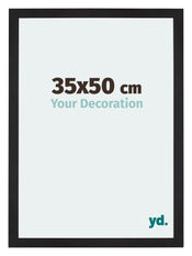 Mura MDF Bilderrahmen 35x50cm Schwarz Gemasert Vorne Messe | Yourdecoration.at