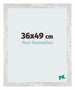 Mura MDF Bilderrahmen 36x49cm Silberglanz Vintage Vorne Messe | Yourdecoration.at
