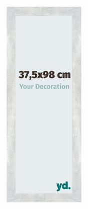 Mura MDF Bilderrahmen 37 5x98cm Silberglanz Vintage Vorne Messe | Yourdecoration.at
