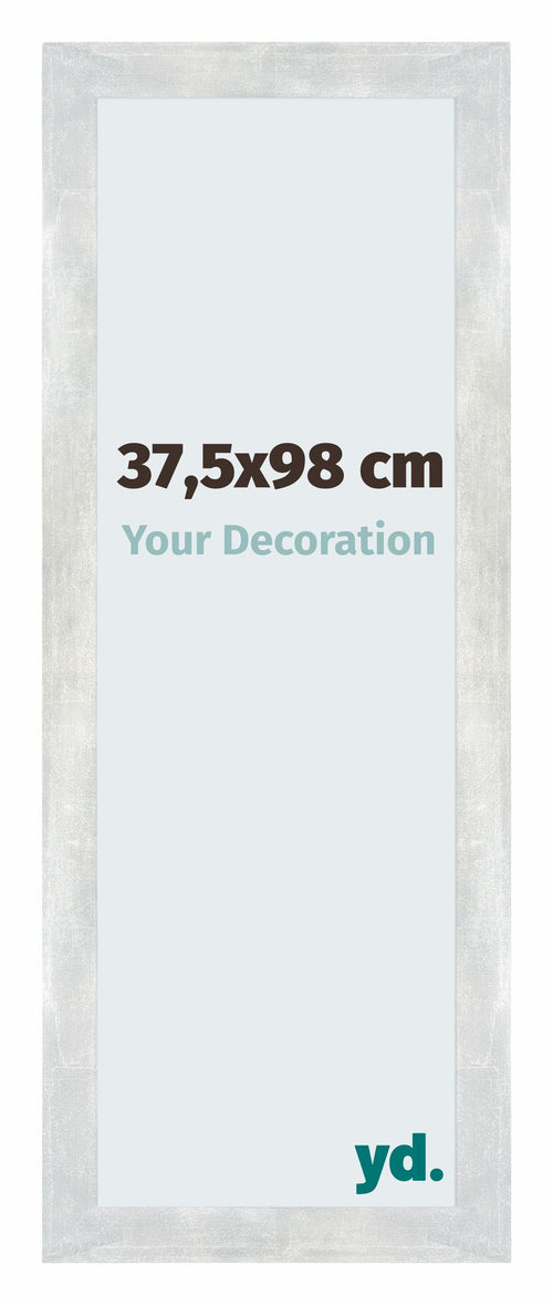 Mura MDF Bilderrahmen 37 5x98cm Silberglanz Vintage Vorne Messe | Yourdecoration.at