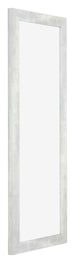 Mura MDF Bilderrahmen 37 5x98cm Silberglanz Vintage Vorne Schrag | Yourdecoration.at