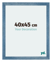 Mura MDF Bilderrahmen 40x45cm Hell Blau Geveegd Vorne Messe | Yourdecoration.at