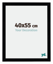 Mura MDF Bilderrahmen 40x55cm Schwarz Hochglanz Vorne Messe | Yourdecoration.at
