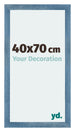 Mura MDF Bilderrahmen 40x70cm Hell Blau Geveegd Vorne Messe | Yourdecoration.at
