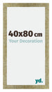 Mura MDF Bilderrahmen 40x80cm Gold Antik Vorne Messe | Yourdecoration.at