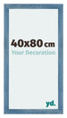 Mura MDF Bilderrahmen 40x80cm Hell Blau Geveegd Vorne Messe | Yourdecoration.at
