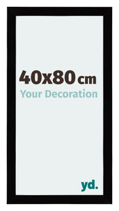 Mura MDF Bilderrahmen 40x80cm Schwarz Hochglanz Vorne Messe | Yourdecoration.at