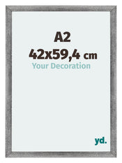 Mura MDF Bilderrahmen 42x59 4cm A2 Grau Gewischt Vorne Messe | Yourdecoration.at