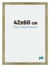 Mura MDF Bilderrahmen 42x60cm Gold Antik Vorne Messe | Yourdecoration.at