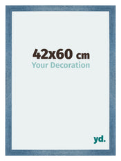 Mura MDF Bilderrahmen 42x60cm Hell Blau Geveegd Vorne Messe | Yourdecoration.at