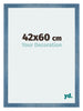 Mura MDF Bilderrahmen 42x60cm Hell Blau Geveegd Vorne Messe | Yourdecoration.at