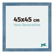 Mura MDF Bilderrahmen 45x45cm Hell Blau Geveegd Vorne Messe | Yourdecoration.at