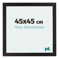 Mura MDF Bilderrahmen 45x45cm Schwarz Gemasert Vorne Messe | Yourdecoration.at