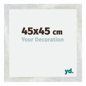 Mura MDF Bilderrahmen 45x45cm Silberglanz Vintage Vorne Messe | Yourdecoration.at