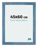 Mura MDF Bilderrahmen 45x60cm Hell Blau Geveegd Vorne Messe | Yourdecoration.at