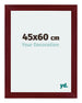 Mura MDF Bilderrahmen 45x60cm Weinrot Gewischt Vorne Messe | Yourdecoration.at