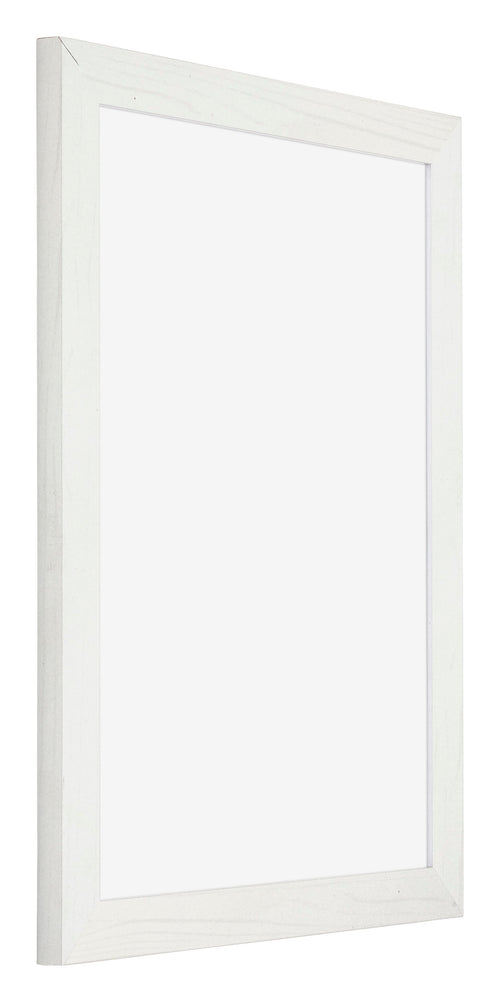 Mura MDF Bilderrahmen 45x60cm Weiss Gewischt Vorne Schräg | Yourdecoration.at