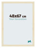 Mura MDF Bilderrahmen 48x67cm Sand Gewischt Vorne Messe | Yourdecoration.at