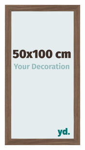 Mura MDF Bilderrahmen 50x100cm Nussbaum Dunkel Vorne Messe | Yourdecoration.at