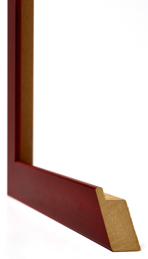 Mura MDF Bilderrahmen 50x50cm Weinrot Gewischt Detail Querschnitt | Yourdecoration.at