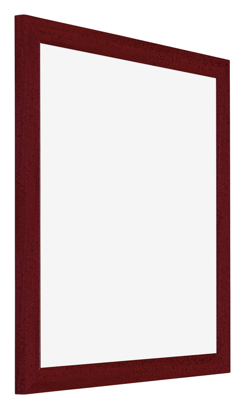 Mura MDF Bilderrahmen 50x50cm Weinrot Gewischt Vorne Schrag | Yourdecoration.at