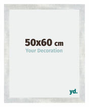 Mura MDF Bilderrahmen 50x60cm Silberglanz Vintage Vorne Messe | Yourdecoration.at
