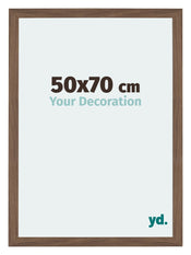 Mura MDF Bilderrahmen 50x70cm Nussbaum Dunkel Vorne Messe | Yourdecoration.at