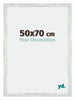 Mura MDF Bilderrahmen 50x70cm Silberglanz Vintage Vorne Messe | Yourdecoration.at
