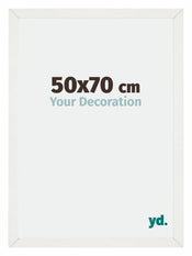 Mura MDF Bilderrahmen 50x70cm Weiss Gewischt Vorne Messe | Yourdecoration.at