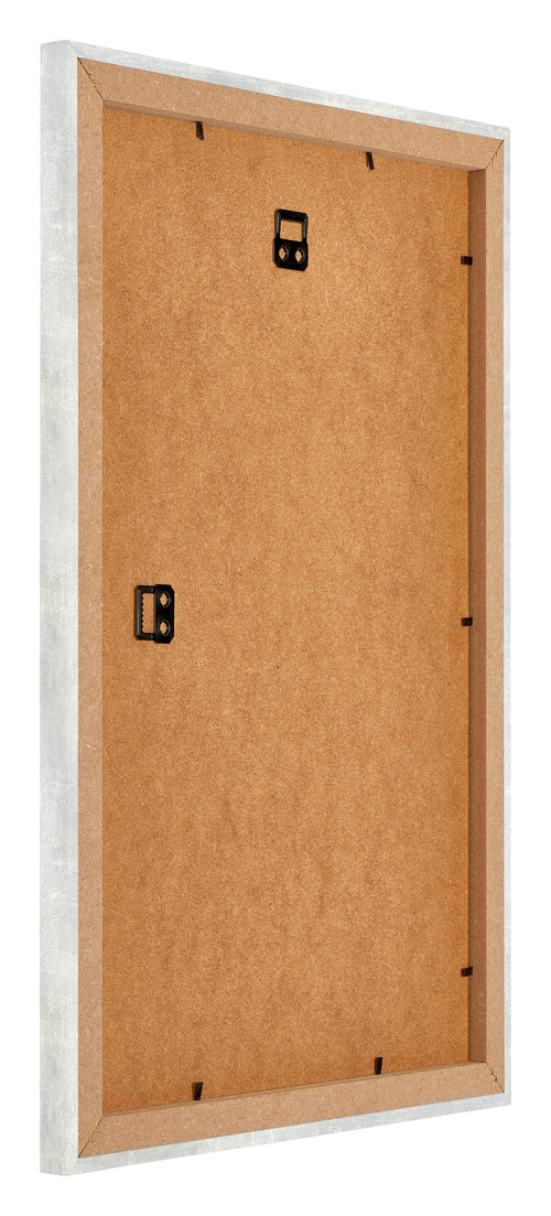 Mura MDF Bilderrahmen 50x75cm Silberglanz Vintage Rucksteite Schrag | Yourdecoration.at