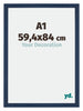 Mura MDF Bilderrahmen 59 4x84cm A1 Dunkelblau Gewischt Vorne Messe | Yourdecoration.at