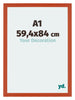 Mura MDF Bilderrahmen 59 4x84cm A1 Orange Vorne Messe | Yourdecoration.at