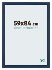 Mura MDF Bilderrahmen 59x84cm Dunkelblau Gewischt Vorne Messe | Yourdecoration.at