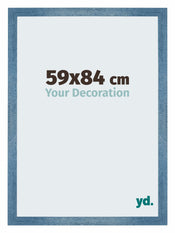 Mura MDF Bilderrahmen 59x84cm Hellblau Gewischt Vorne Messe | Yourdecoration.at