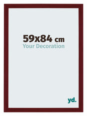 Mura MDF Bilderrahmen 59x84cm Weinrot Gewischt Vorne Messe | Yourdecoration.at