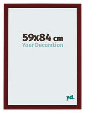 Mura MDF Bilderrahmen 59x84cm Weinrot Gewischt Vorne Messe | Yourdecoration.at