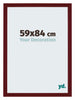 Mura MDF Bilderrahmen 59x84cm Weinrot Gewischt Vorne Messe | Yourdecoration.at